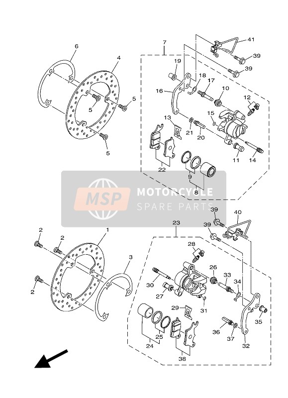 Yamaha TRICITY 125 2017 BREMSSATTEL VORNE für ein 2017 Yamaha TRICITY 125